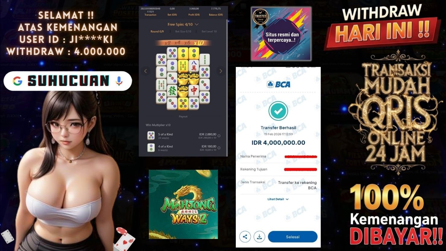 SUHUCUAN JACKPOT SLOT MAHJONG WAYS 2